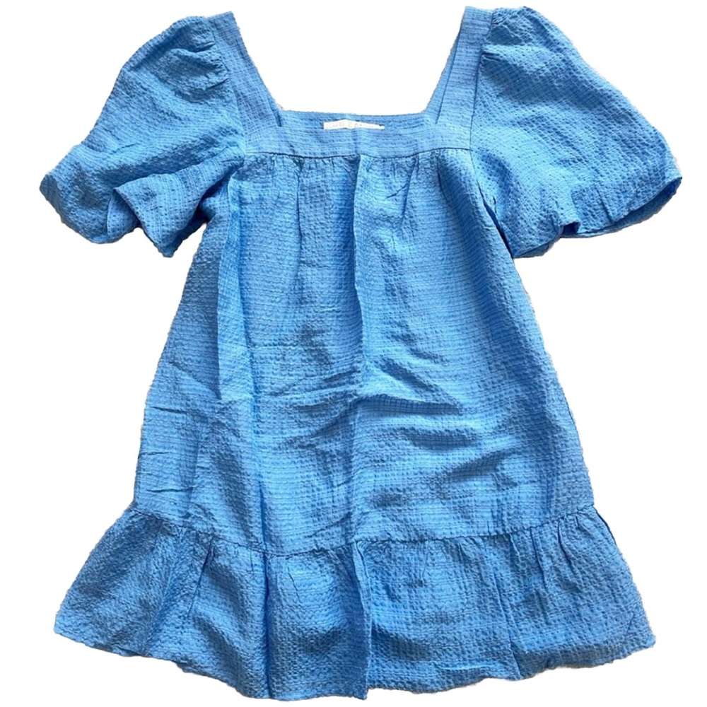 MARIE OLIVER SQUARE NECK PUFF SLEEVE LINED DRESS PRETTY FEMININE TRENDY DAINTY